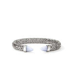 Spear 50 Flex Cuff, Sterling Silver, Blue Lace Agate - CBS987961BLA-John Hardy-Renee Taylor Gallery