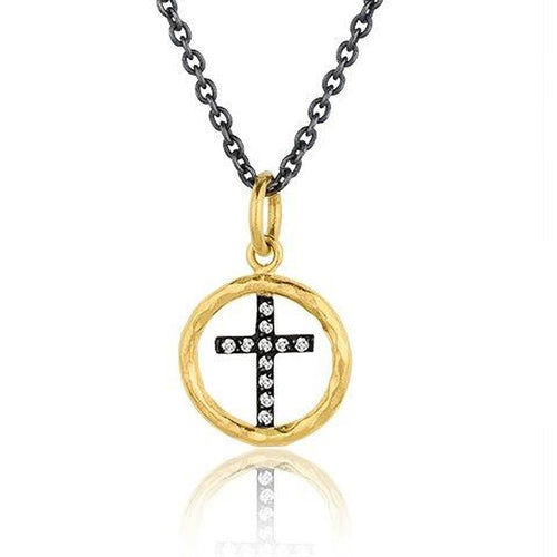 Circle Pendant with Diamond by Lika Behar