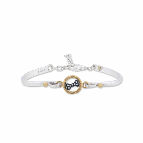 Dog Bone Bracelet with Diamond by Lika Behar