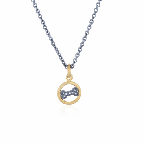Circle Pendant with Diamond by Lika Behar