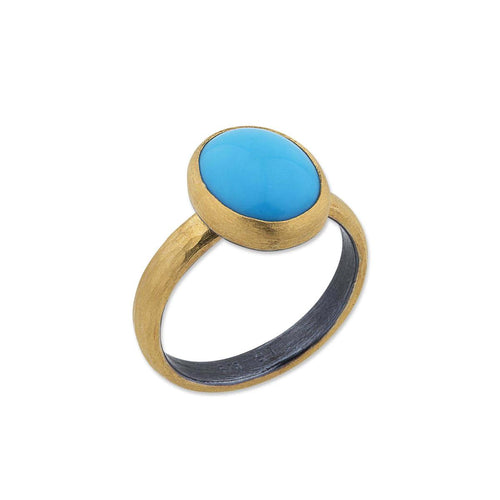 Cece Ring with Turquoise Sleeping Beauty by Lika Behar