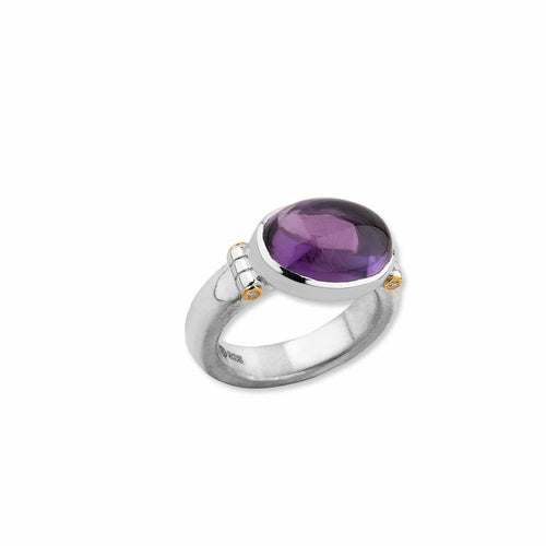 Cernier Amethyst Ring with Diamond by Lika Behar