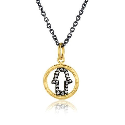 Circle Pendant with Diamond by Lika Behar