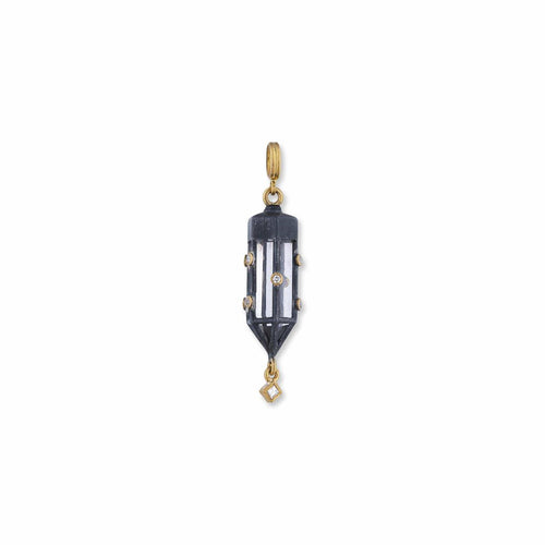 Caged Necklace with Quartz & Diamond by Lika Behar