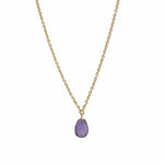 Faceted Amethyst 17" 24K Gold Vermeil Necklace-Joyla-Renee Taylor Gallery