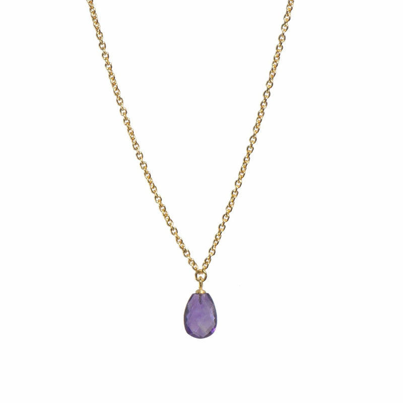 Faceted Amethyst 17" 24K Gold Vermeil Necklace-Joyla-Renee Taylor Gallery
