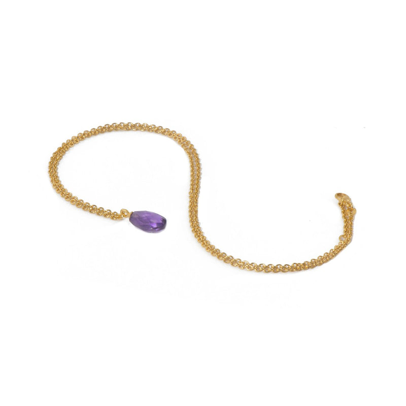 Faceted Amethyst 17" 24K Gold Vermeil Necklace-Joyla-Renee Taylor Gallery