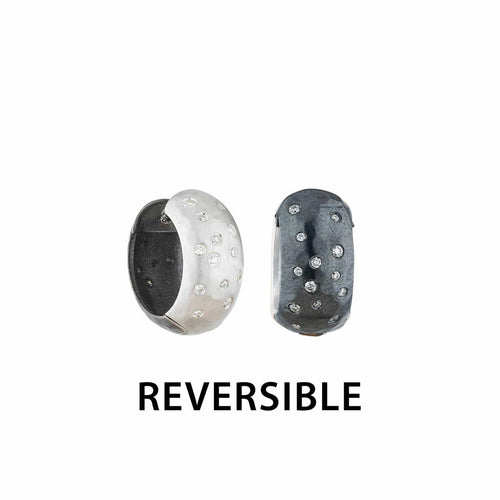 Chunky Huggies- Reversible with Diamond by Lika Behar