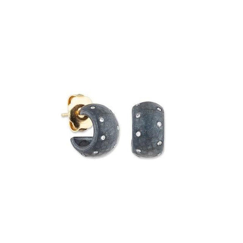 Chunky Huggies with Diamond by Lika Behar