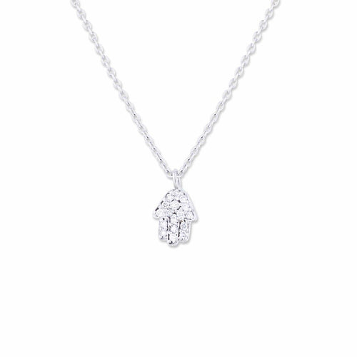 Hamsa Hand Pendant with Diamond by Lika Behar