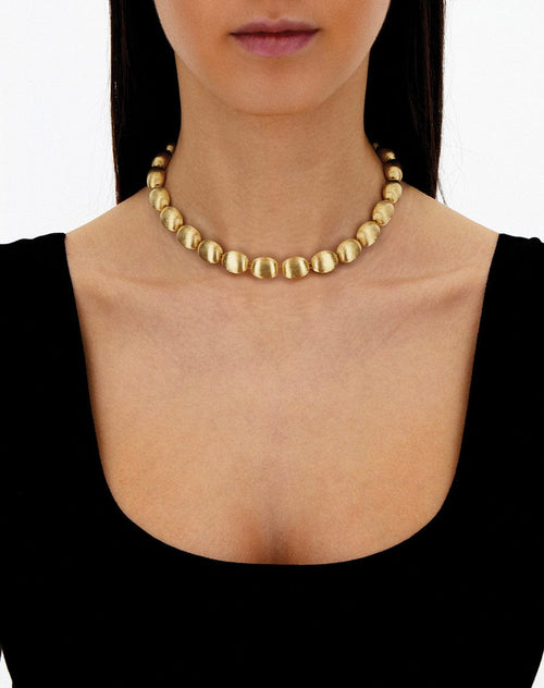 "Muse" gold beaded necklace (small) - CI1-538-Nanis-Renee Taylor Gallery