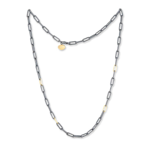 Clipski 16"-18" Chain Oxi Silver + 4 Gold Links by Lika Behar