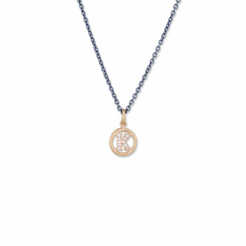 Circle Pendant with Diamond by Lika Behar