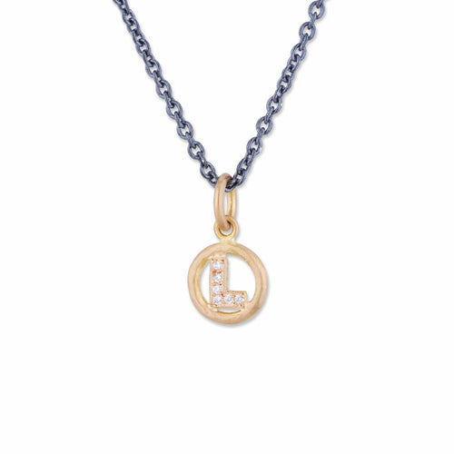 Circle Pendant with Diamond by Lika Behar