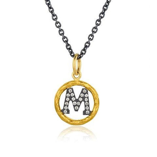 Circle Pendant with Diamond by Lika Behar