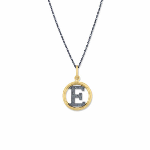 Circle Letter "e" Pendant by Lika Behar