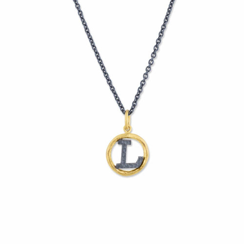 Circle Letter "L" Pendant by Lika Behar