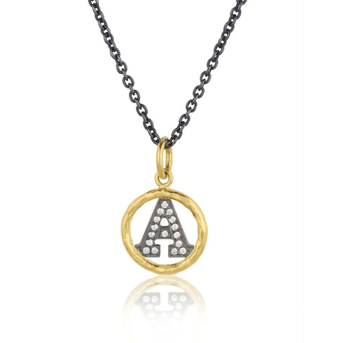 Circle Pendant with Diamond by Lika Behar