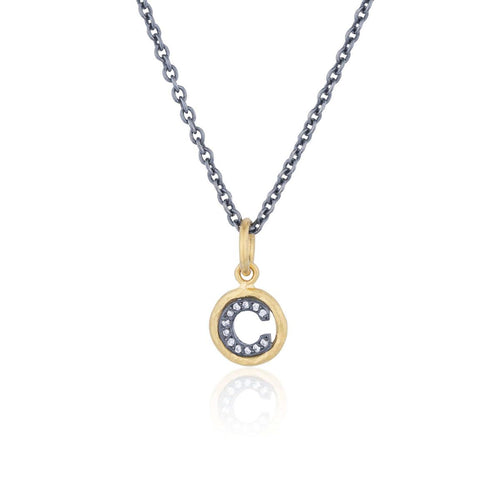 Circle Pendant with Diamond by Lika Behar