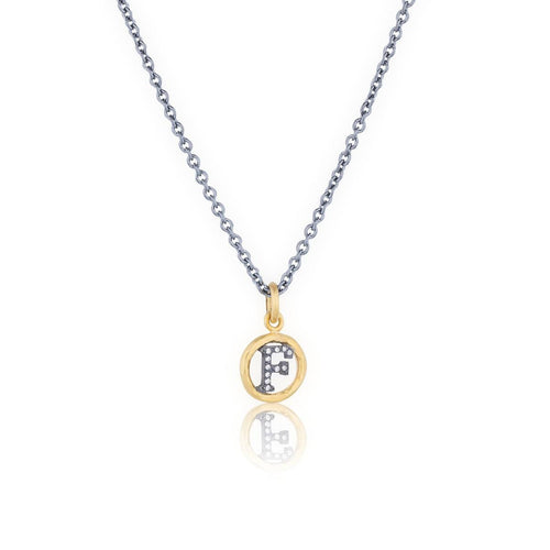 Circle Pendant with Diamond by Lika Behar