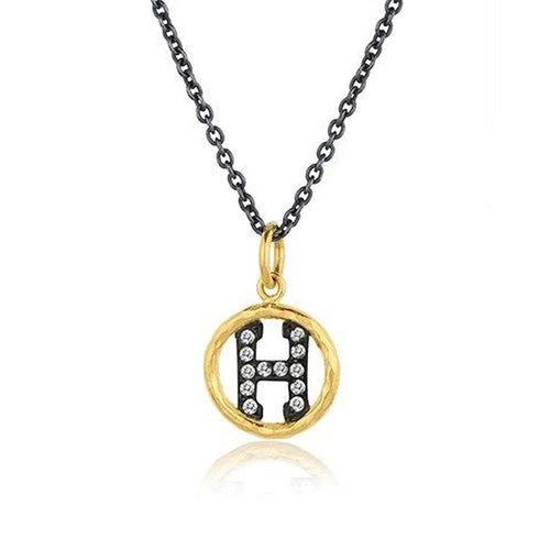 Circle Pendant with Diamond by Lika Behar
