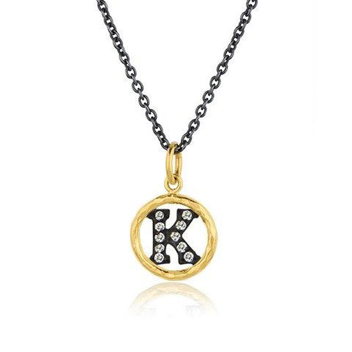 Circle Pendant with Diamond by Lika Behar