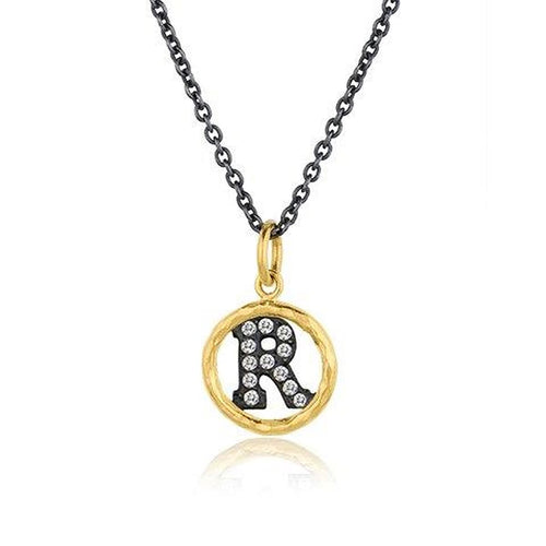 Circle Pendant with Diamond by Lika Behar