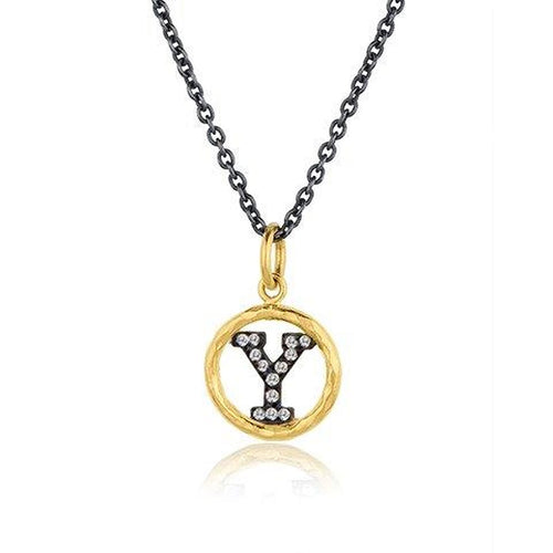 Circle Pendant with Diamond by Lika Behar