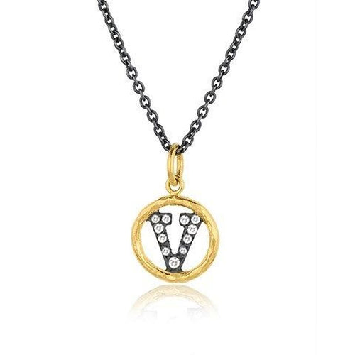 Circle Pendant with Diamond by Lika Behar
