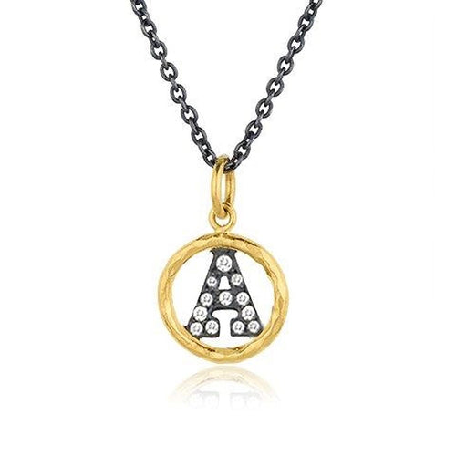 Circle Pendant with Diamond by Lika Behar