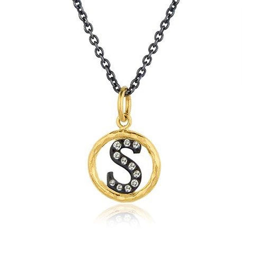 Circle Pendant with Diamond by Lika Behar