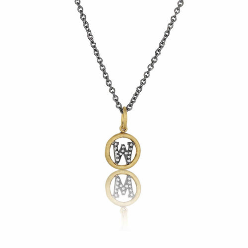 Circle Pendant with Diamond by Lika Behar