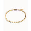 18K Gold Plated Necklace with Spherical Beads and Snap Lock Closure - COL1391ORO0000U-UNO de 50-Renee Taylor Gallery
