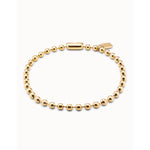 18K Gold Plated Necklace with Spherical Beads and Snap Lock Closure - COL1391ORO0000U-UNO de 50-Renee Taylor Gallery