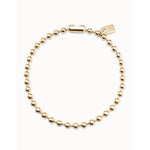 18K Gold Plated Necklace with Spherical Beads and Snap Lock Closure - COL1391ORO0000U-UNO de 50-Renee Taylor Gallery
