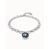 Sterling Silver Plated Short Necklace and Crystal - COL1567AZUMTL0U-UNO de 50-Renee Taylor Gallery