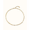 18K Gold Plated Short Chain Necklace - COL1608ORO0000U-UNO de 50-Renee Taylor Gallery