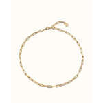 18K Gold Plated Short Chain Necklace - COL1608ORO0000U-UNO de 50-Renee Taylor Gallery