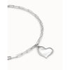 HeartBeat Sterling Silver Plated Necklace - COL1669MTL0000U-UNO de 50-Renee Taylor Gallery