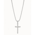 Faith Sterling Silver Plated Necklace - COL1716MTL0000U-UNO de 50-Renee Taylor Gallery
