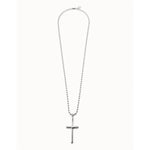 Faith Sterling Silver Plated Necklace - COL1716MTL0000U-UNO de 50-Renee Taylor Gallery