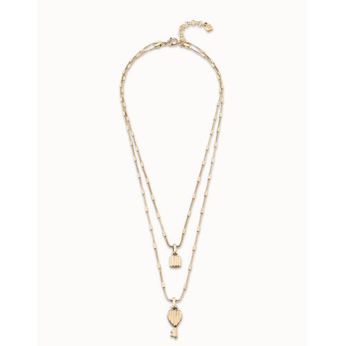 Unlock 18K Gold Plated Necklace - COL1794ORO0000U-UNO de 50-Renee Taylor Gallery