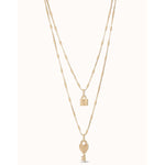 Unlock 18K Gold Plated Necklace - COL1794ORO0000U-UNO de 50-Renee Taylor Gallery