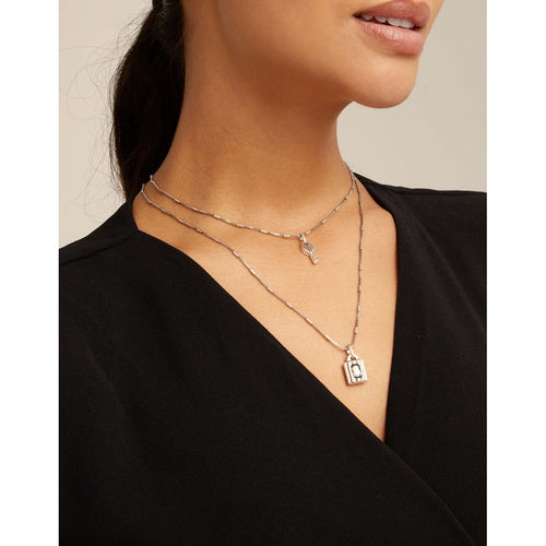 Silver Sterling Silver Plated Necklace Lock-UNO de 50-Renee Taylor Gallery
