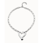 One Love Silver Sterling Silver Plated Necklace-UNO de 50-Renee Taylor Gallery