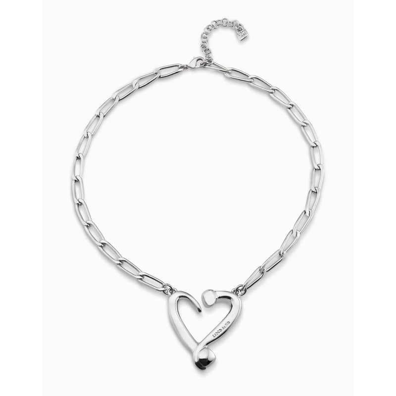 One Love Silver Sterling Silver Plated Necklace-UNO de 50-Renee Taylor Gallery