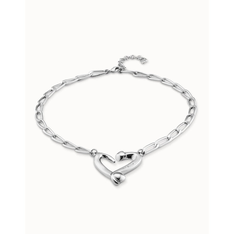 One Love Silver Sterling Silver Plated Necklace-UNO de 50-Renee Taylor Gallery