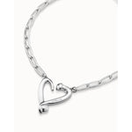One Love Silver Sterling Silver Plated Necklace-UNO de 50-Renee Taylor Gallery