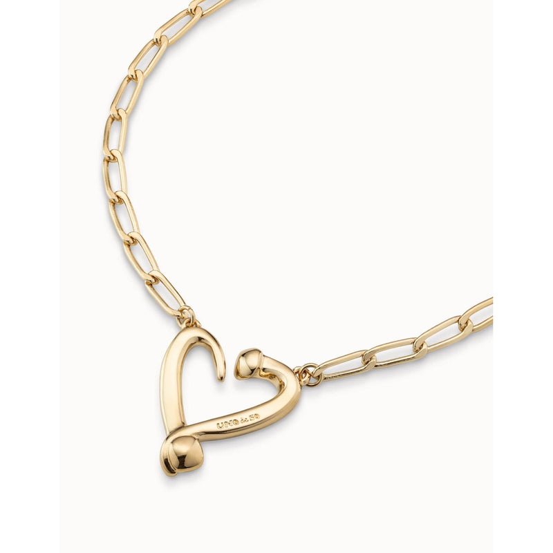 One Love 18K Gold Plated Necklace - COL1804ORO0000U-UNO de 50-Renee Taylor Gallery
