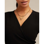 One Love 18K Gold Plated Necklace - COL1804ORO0000U-UNO de 50-Renee Taylor Gallery